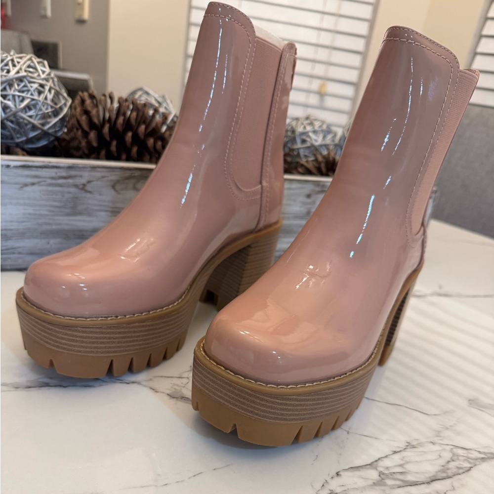 Stylish Pink Platform Boots